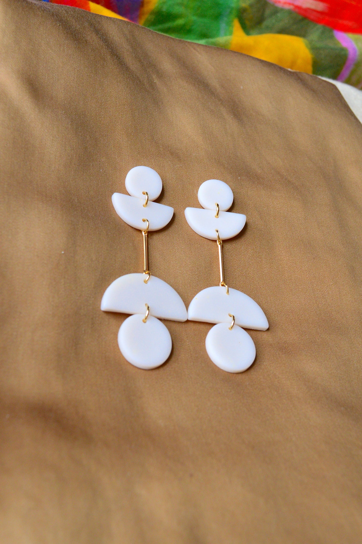 Geometric drop earrings