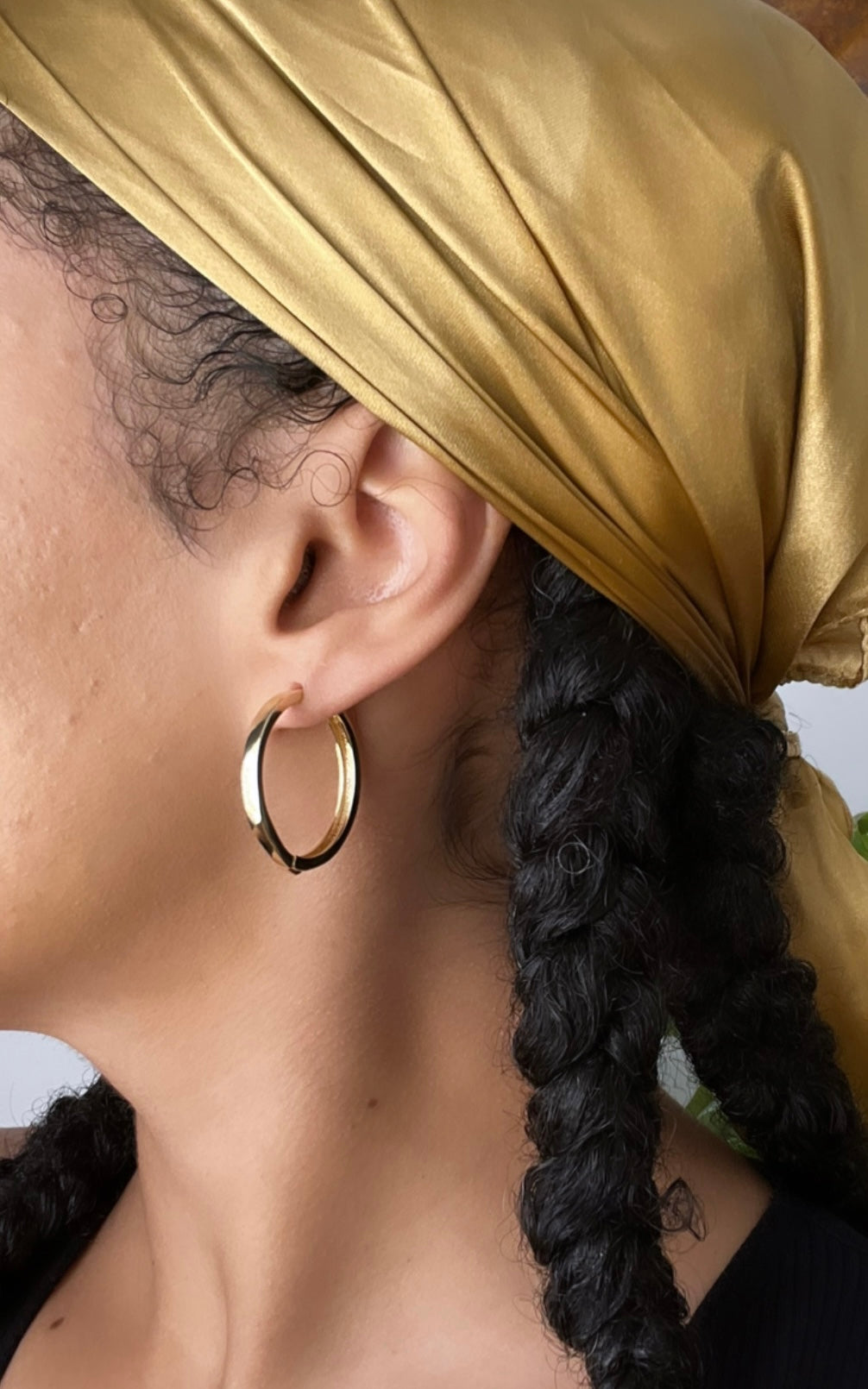 18k gold-filled flat hoop earrings