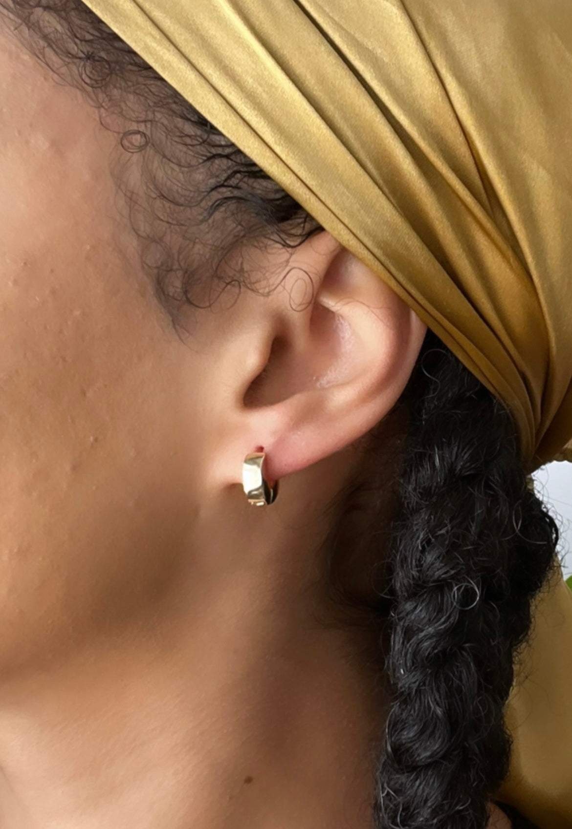 18k gold-filled tiny chunky clicker earrings