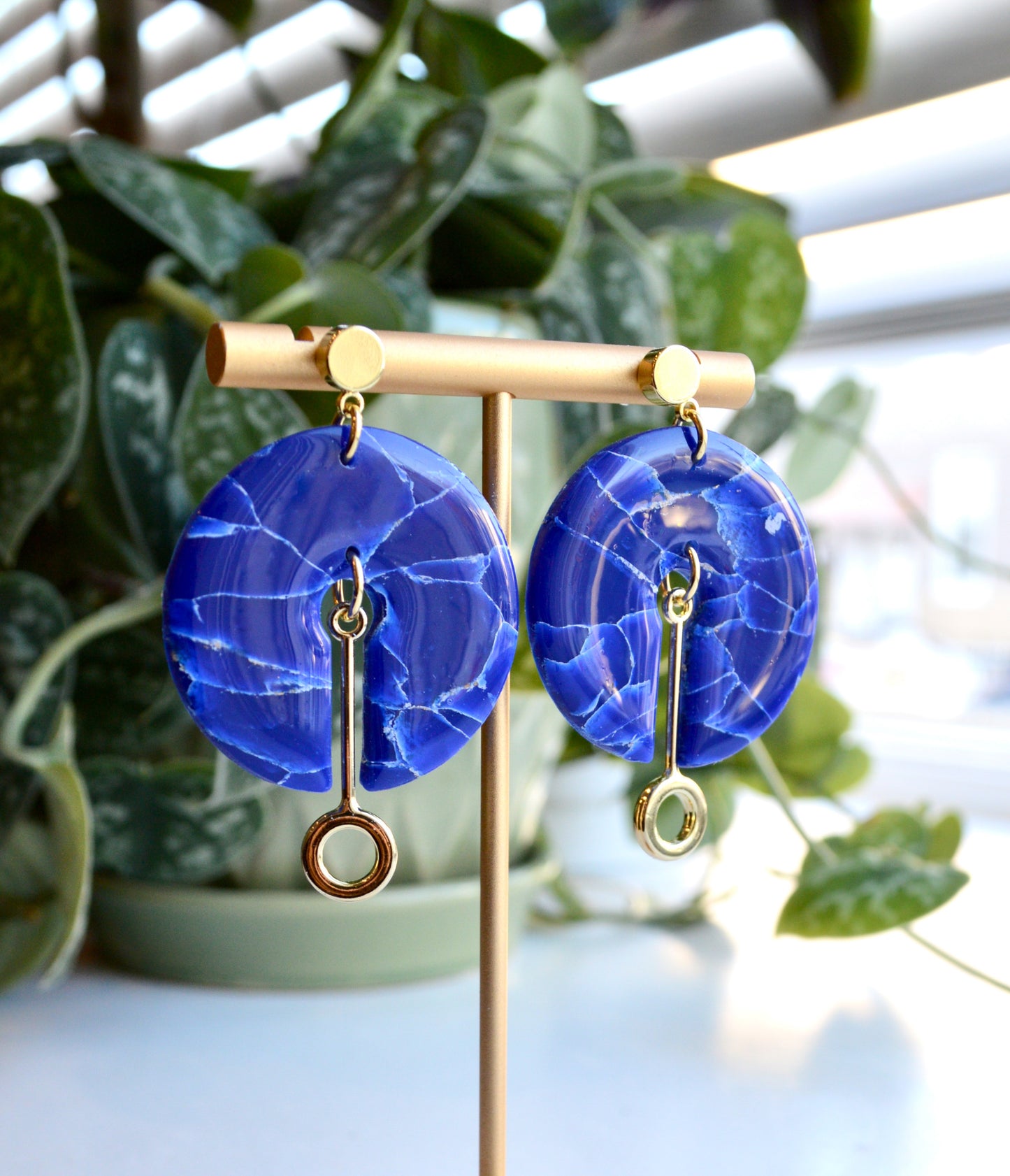 Lapis Lazuli Collection - Circle Dangle