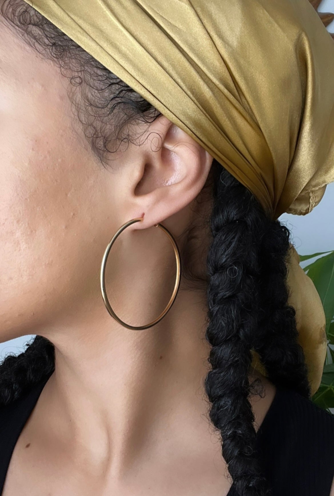 18k gold-filled continuous hoop earrings