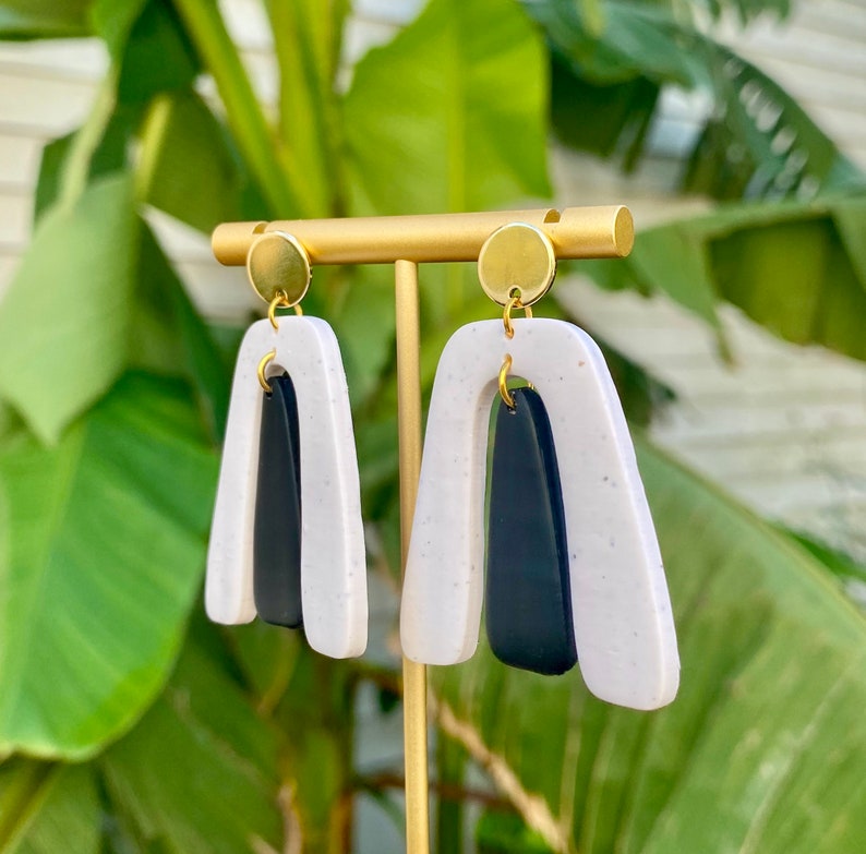 The Fiona / Modern Statement Dangle Earrings
