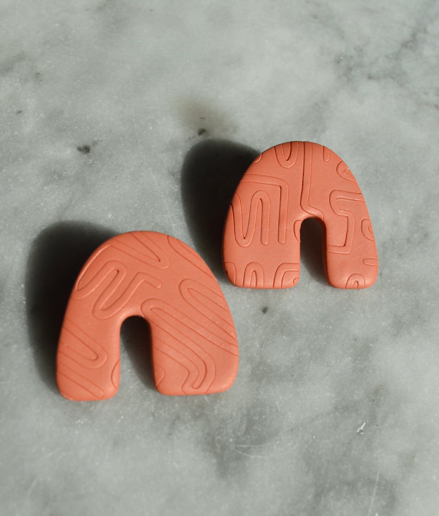 The Alba | Organic Shape Geometric Statement Stud Earrings