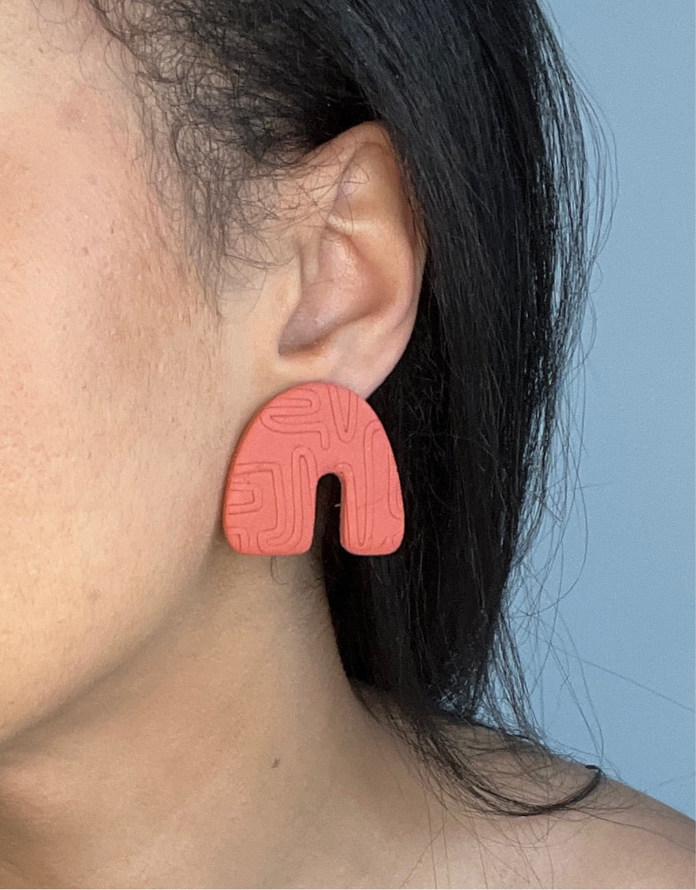 The Alba | Organic Shape Geometric Statement Stud Earrings