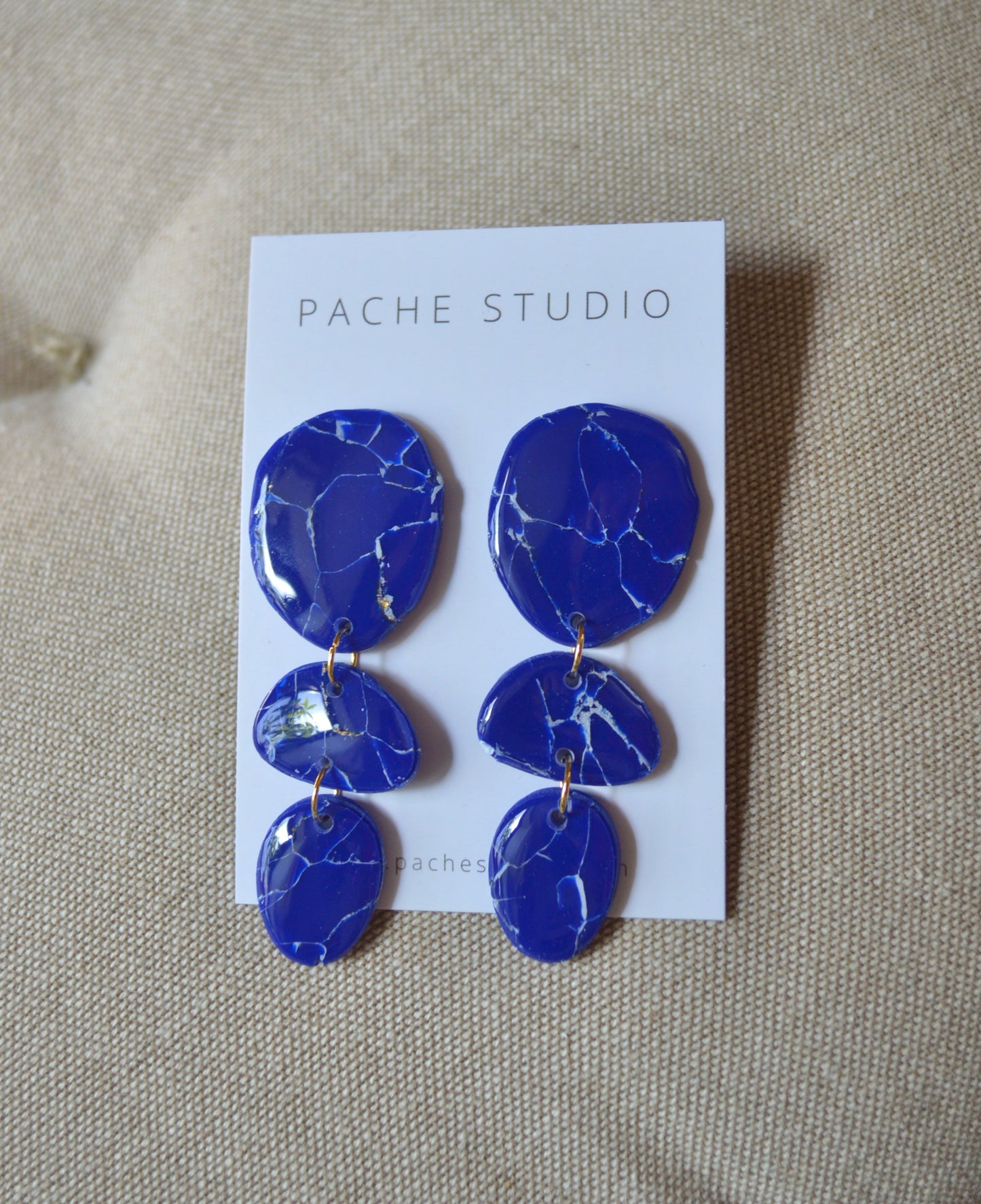 Abstract Lapis Lazuli earrings