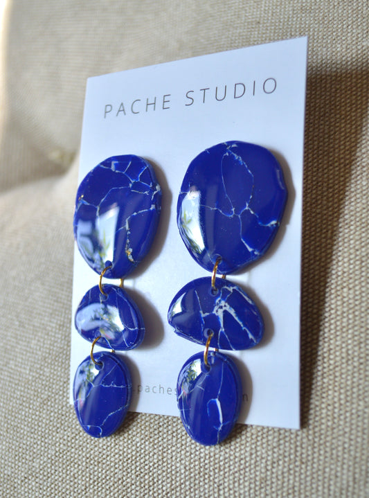 Abstract Lapis Lazuli earrings