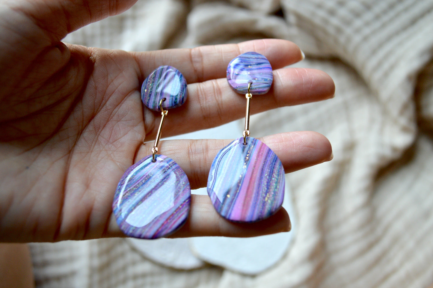 Purple layers earrings collection [limited]