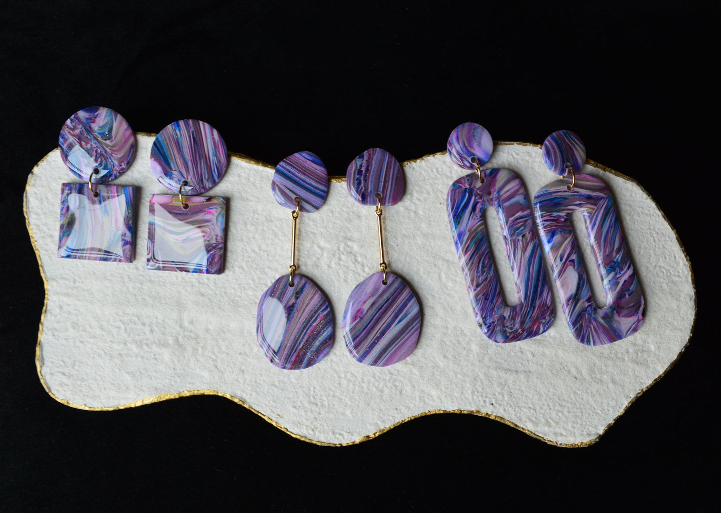 Purple layers earrings collection [limited]