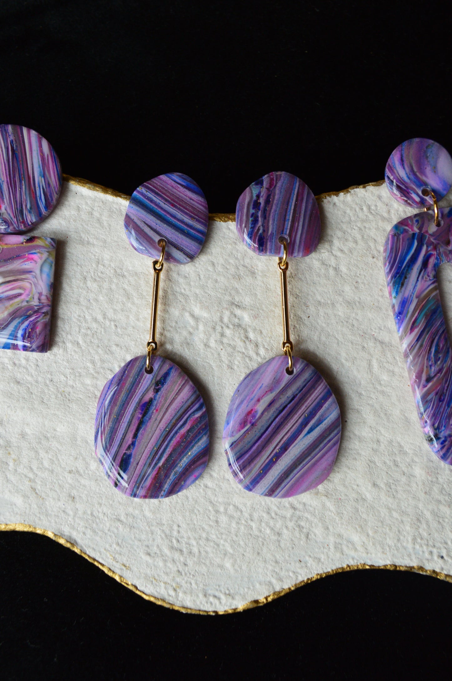 Purple layers earrings collection [limited]