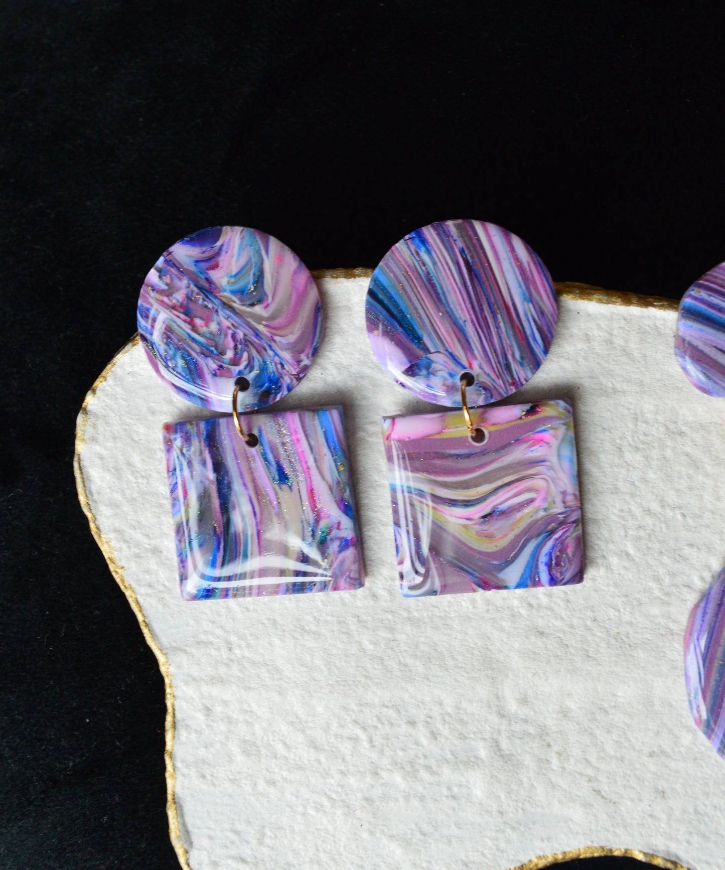 Purple layers earrings collection [limited]