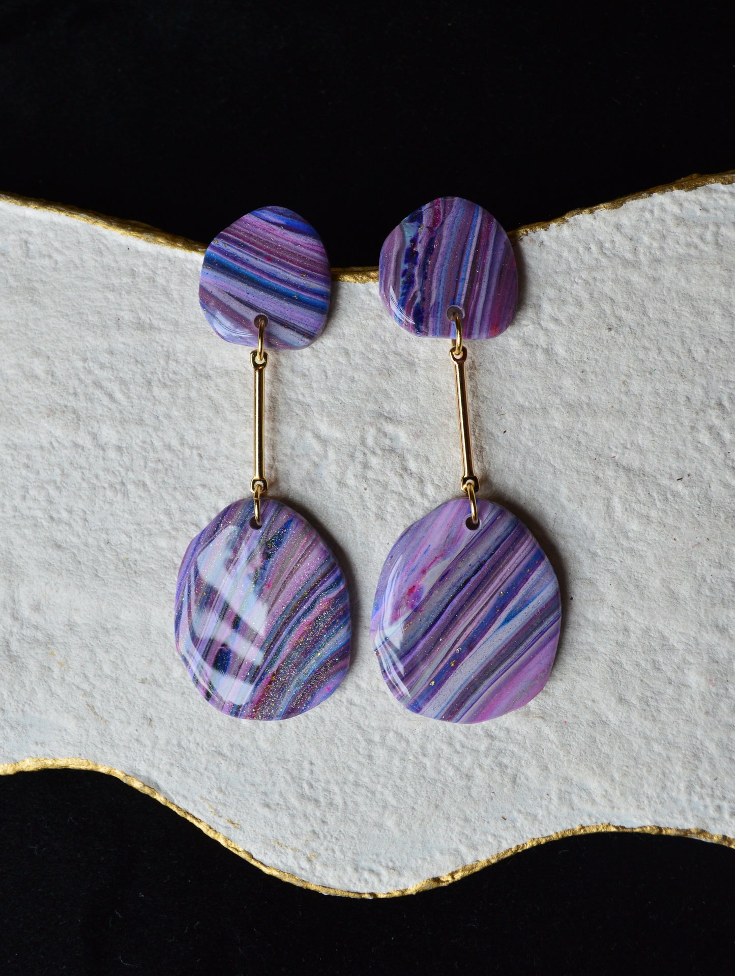 Purple layers earrings collection [limited]