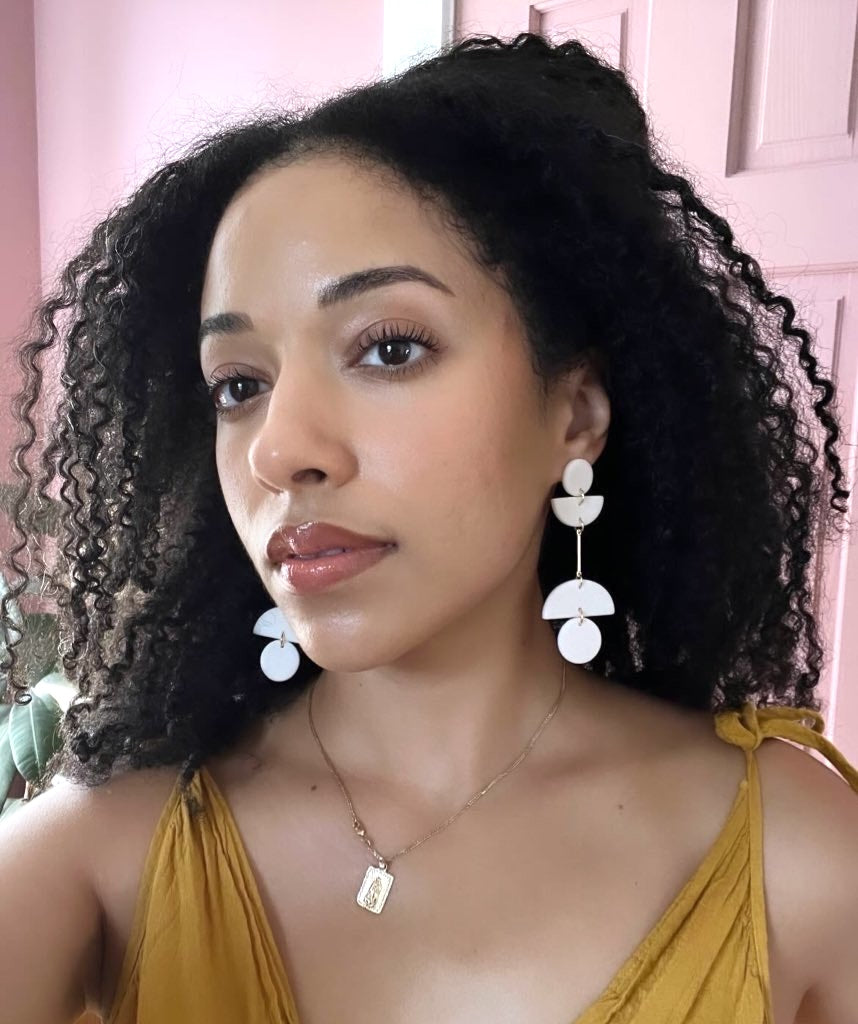 Geometric drop earrings