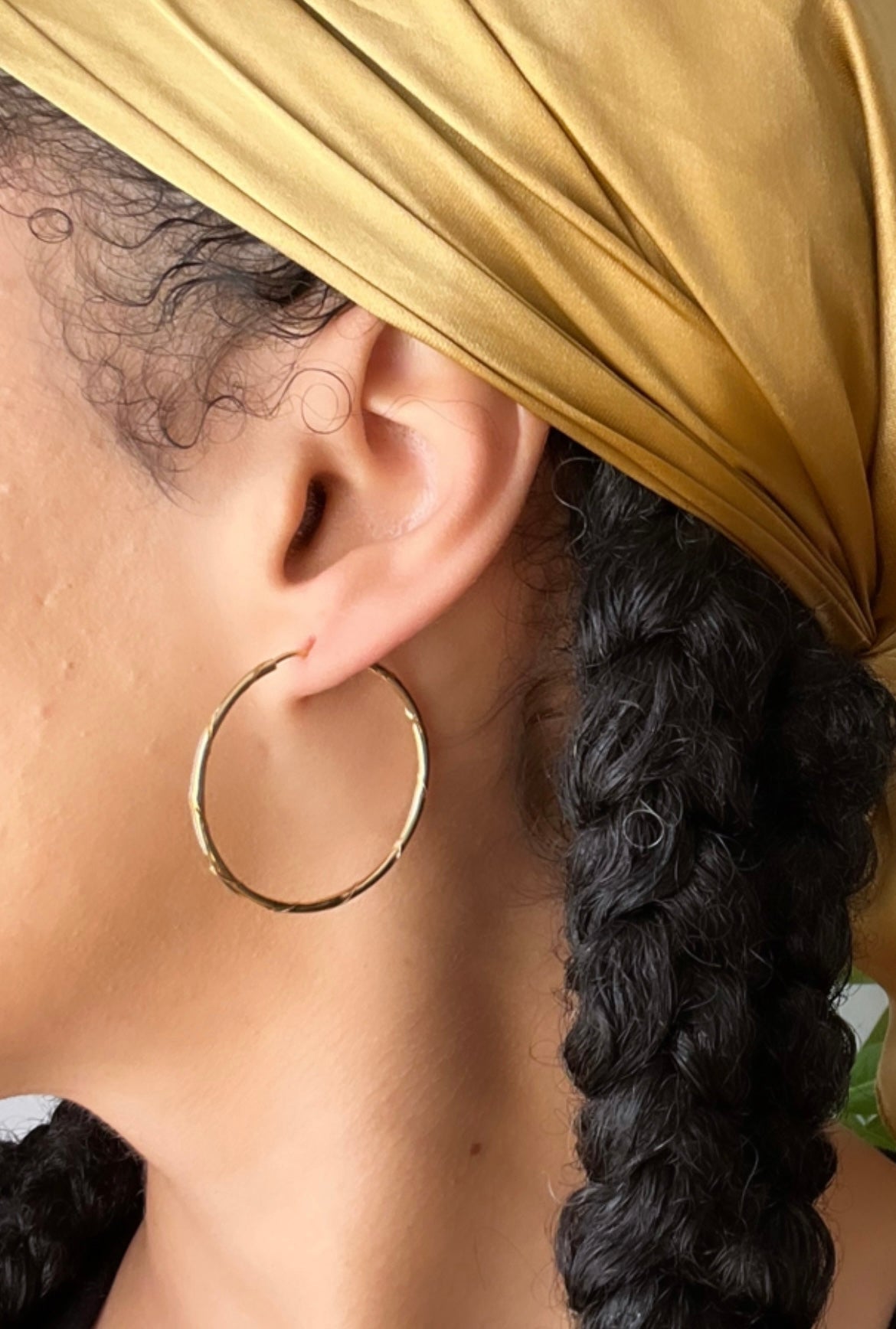 18k gold-filled twisted tube hoop earrings