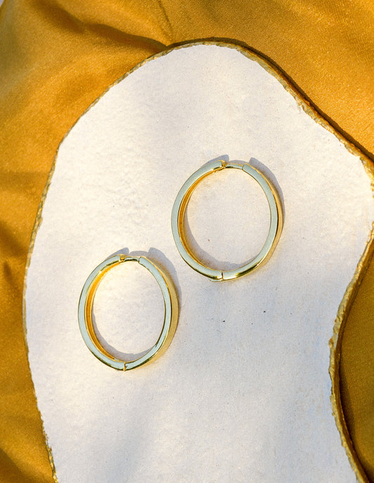 18k gold-filled flat hoop earrings