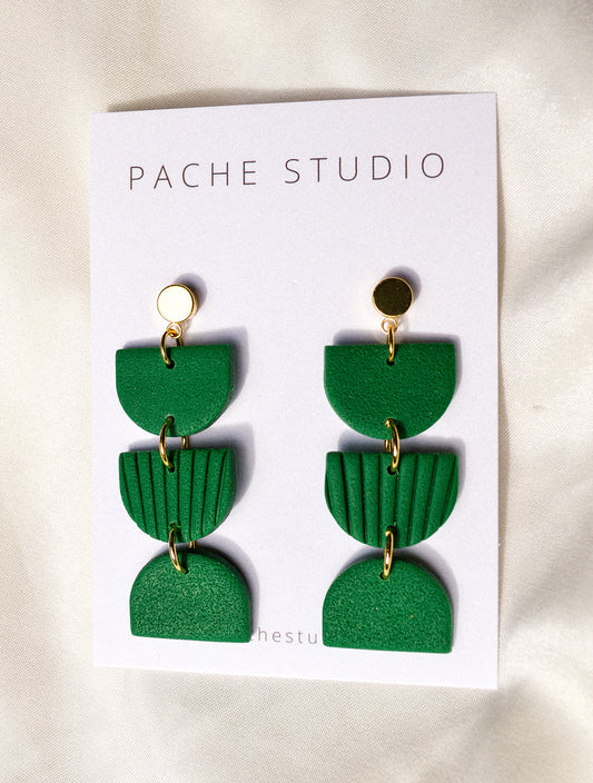 Royal green dangle earrings