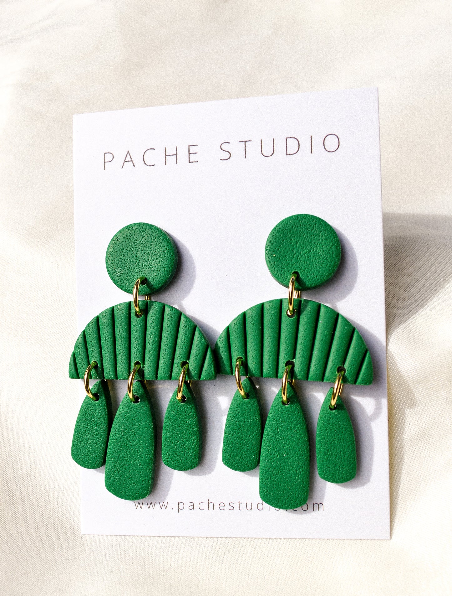 Royal green chandelier earrings