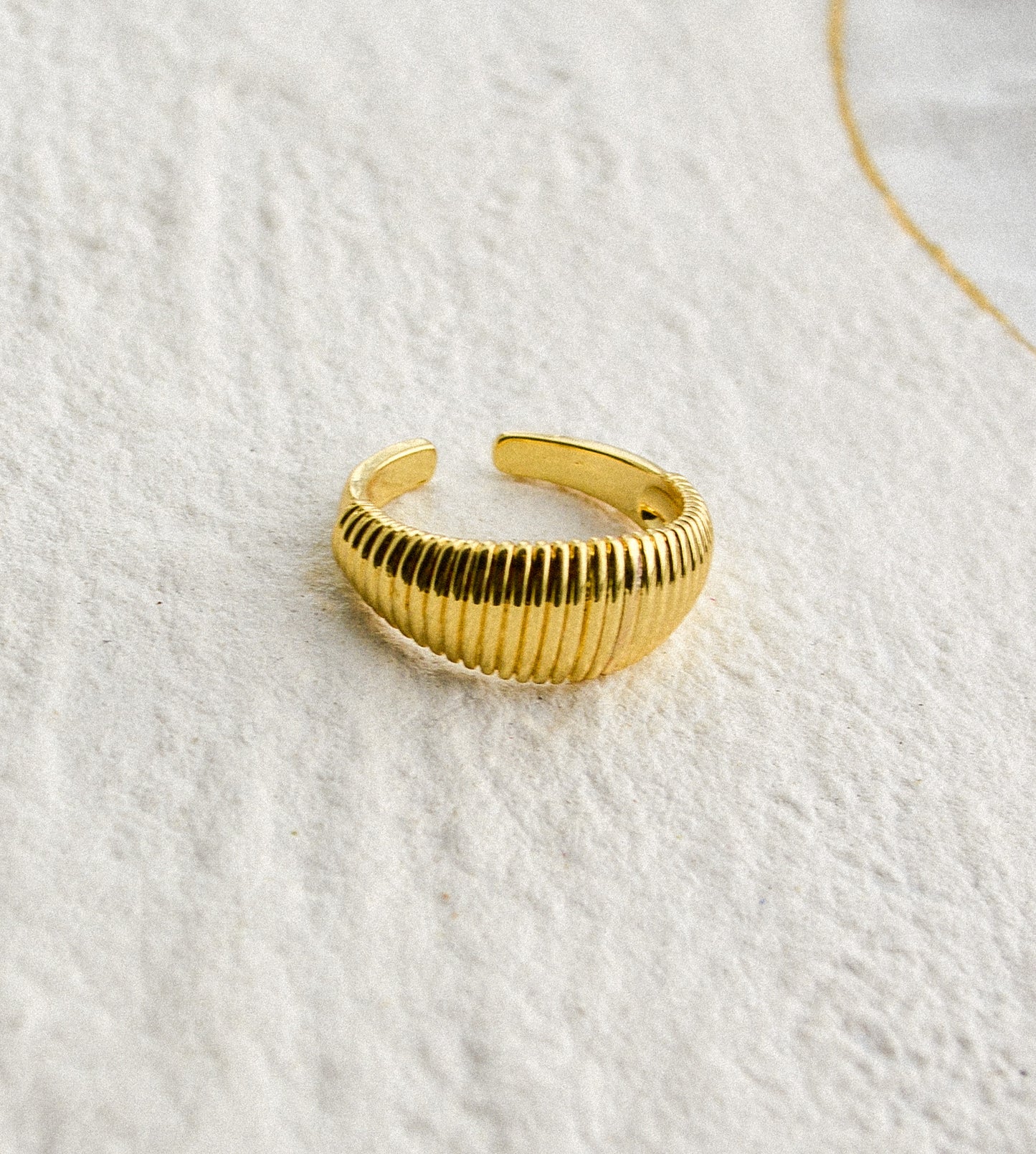 18k gold filled adjustable dome ring